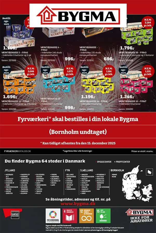 Bygma Proff Fyrværkerikatalog 2025 2026