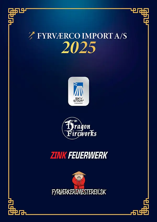 Fyrværco fyrværkerikatalog 2025 – forside