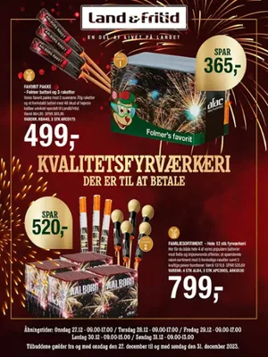 Land & Fritid fyrværkerikatalog 2023 – forside