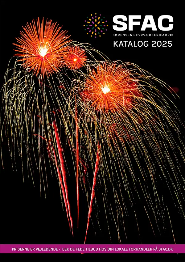 SFAC fyrværkerikatalog 2025 – forside