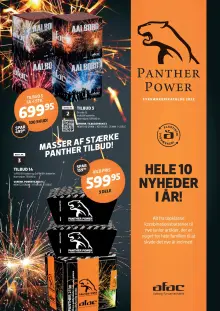 AFAC Panther fyrværkerikatalog 2022 – forside
